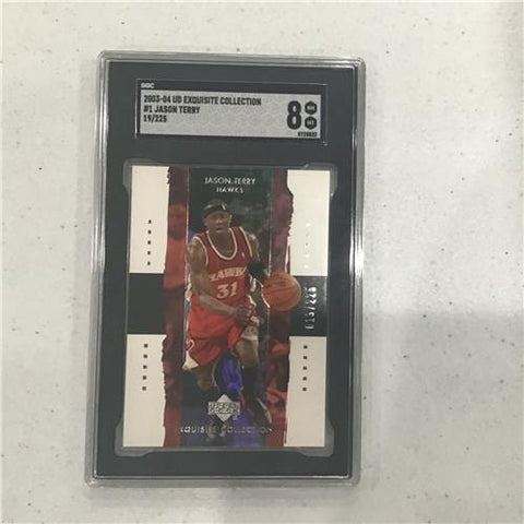 2003-04 UD Exquisite Collection #1 Jason Terry - Graded Card - SGC 8 (8832)