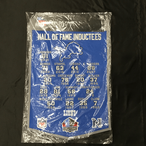 Hall of Fame Banner - Football - Detroit Lions – Overtime Sports