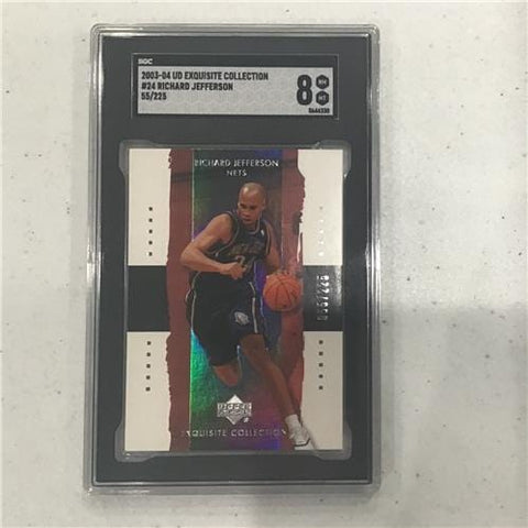 2003-04 UD Exquisite Collection #24 Richard Jefferson - Graded Card - SGC 8 (4330)